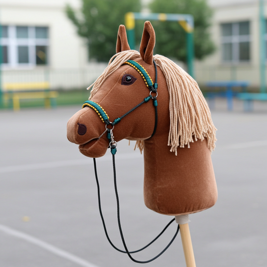 Hobby Horse Maple – Caramel Brown Horse with Bridle & Name Tag