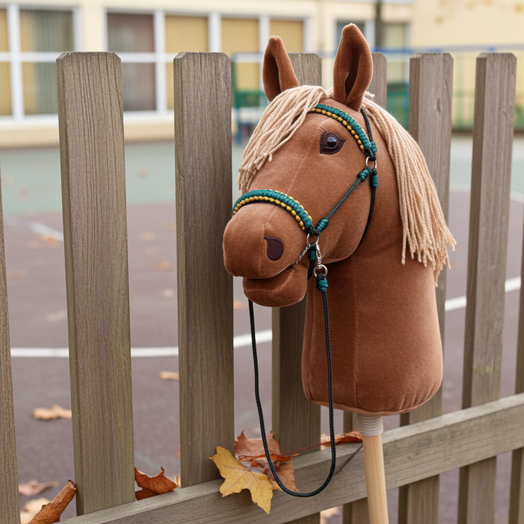 Hobby Horse Maple – Caramel Brown Horse with Bridle & Name Tag
