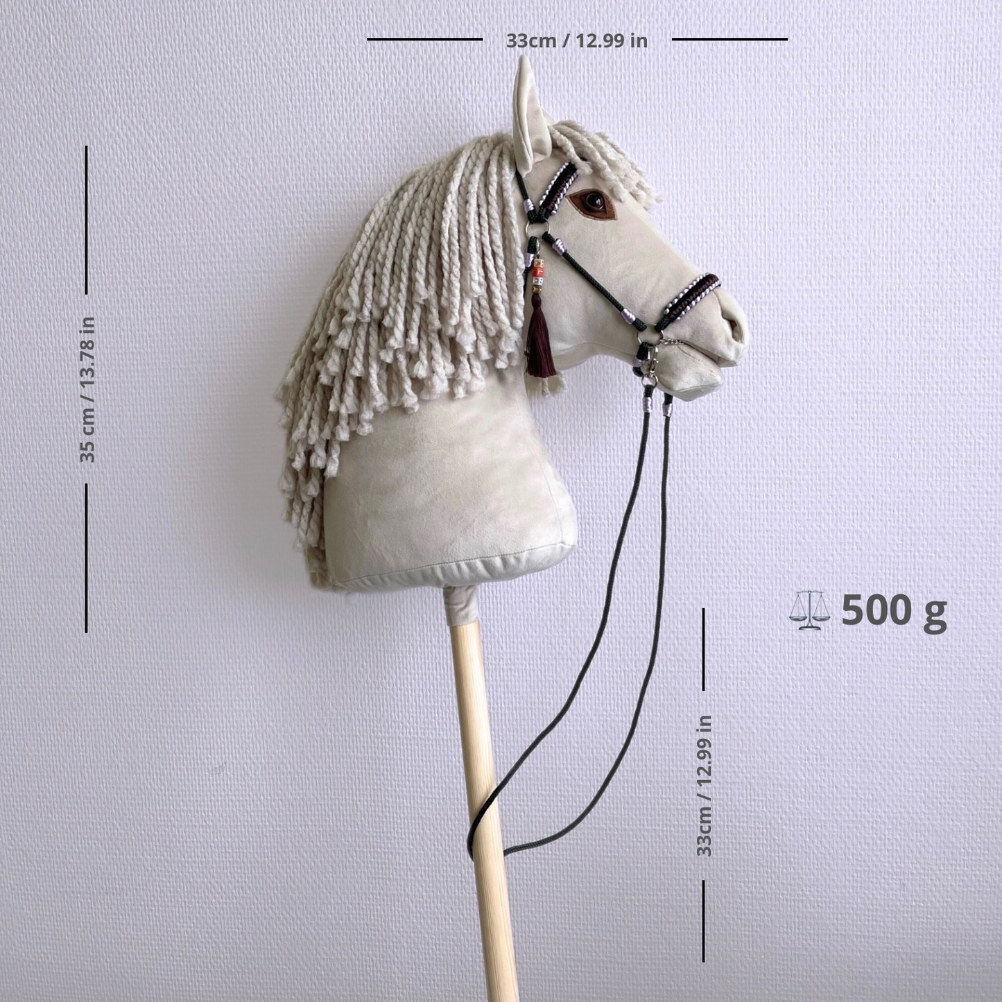 Ivory hobby horse size and weight details, dimensions and measurements