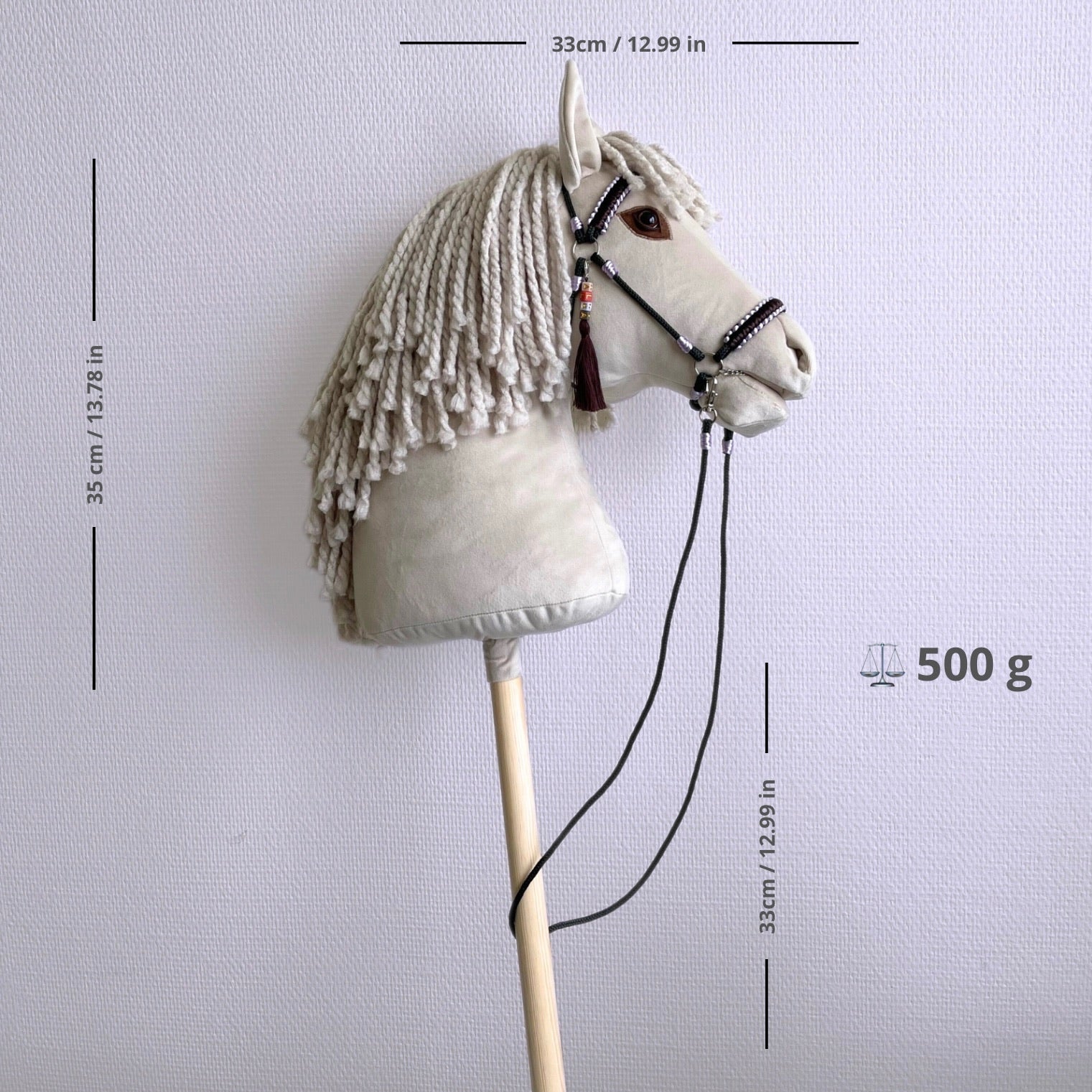 Ivory hobby horse size and weight details, dimensions and measurements